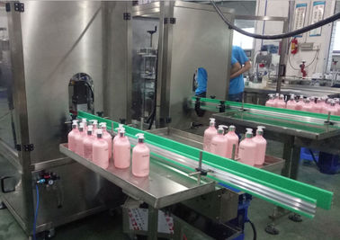 Energy Saving Shampoo Bottle Filling Machine Pneumatic Lifting 12 Months Warranty
